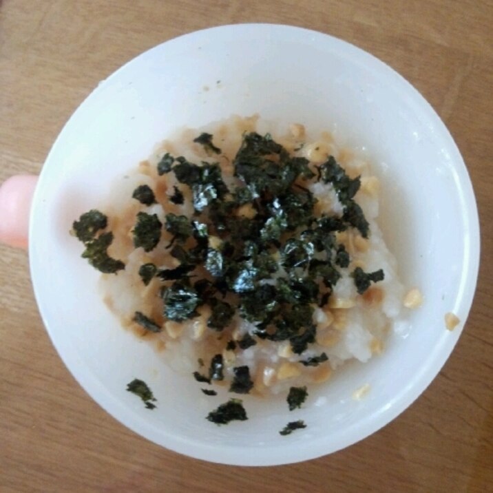 離乳食☆後期☆ 海苔入り納豆ご飯